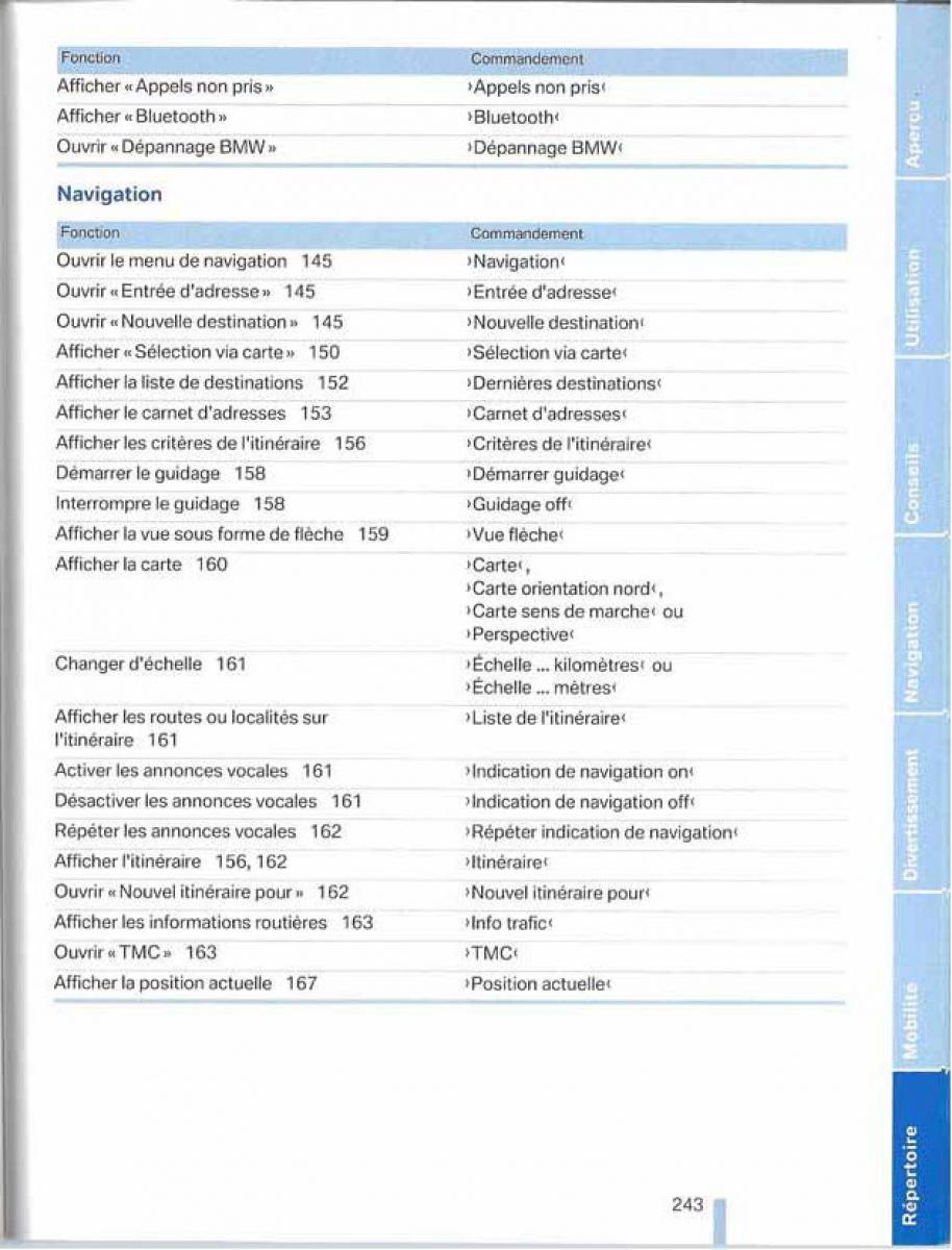 BMW X5 X6 E79 E70 manuel du proprietaire / page 243