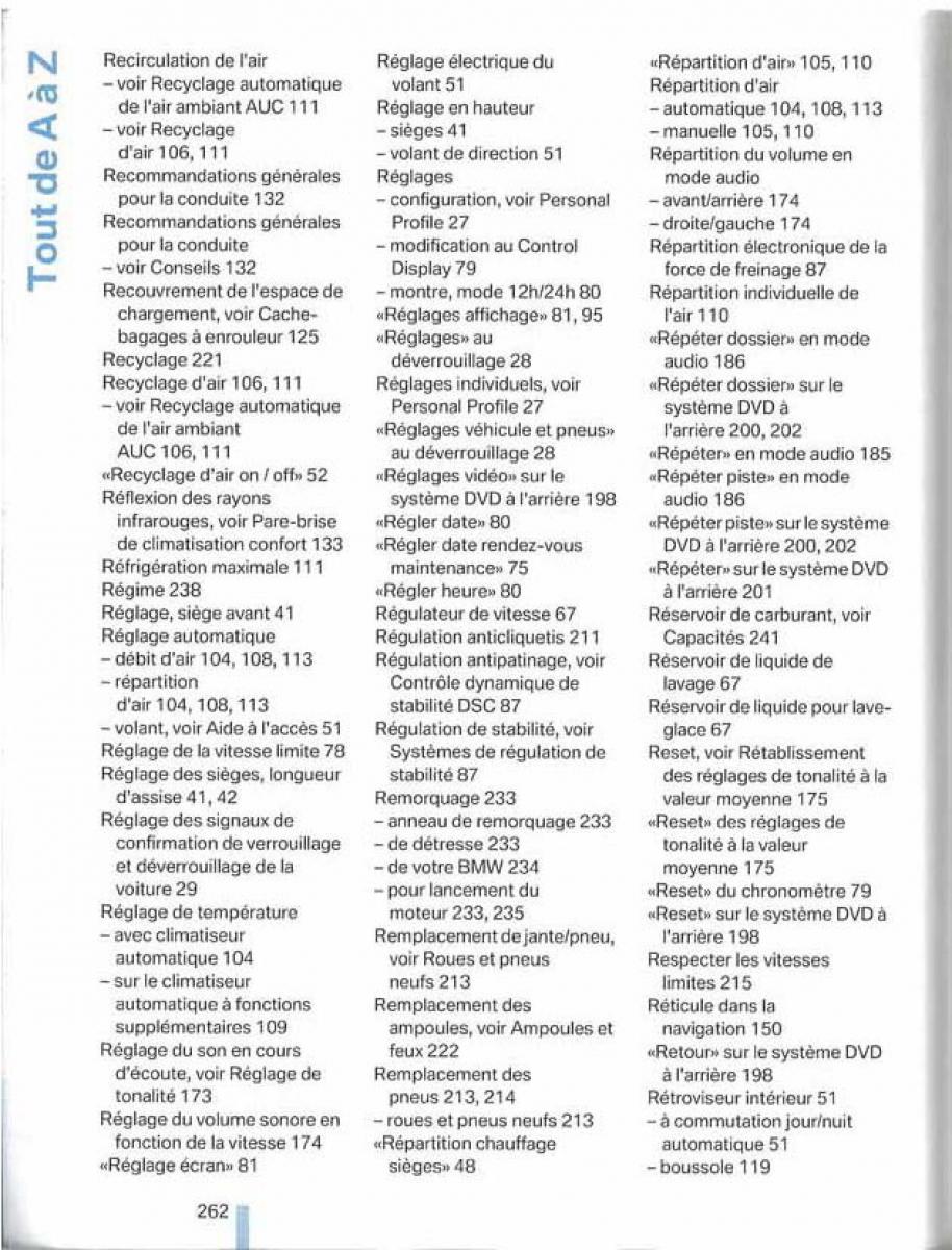 BMW X5 X6 E79 E70 manuel du proprietaire / page 262