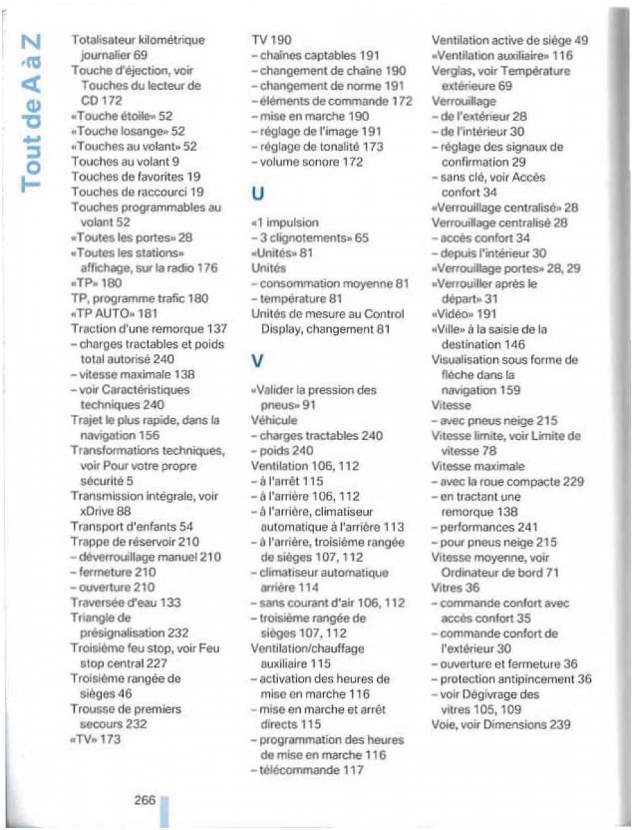 BMW X5 X6 E79 E70 manuel du proprietaire / page 266