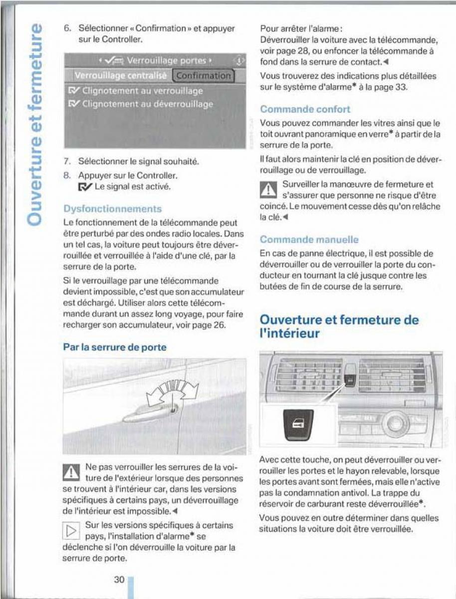 BMW X5 X6 E79 E70 manuel du proprietaire / page 30