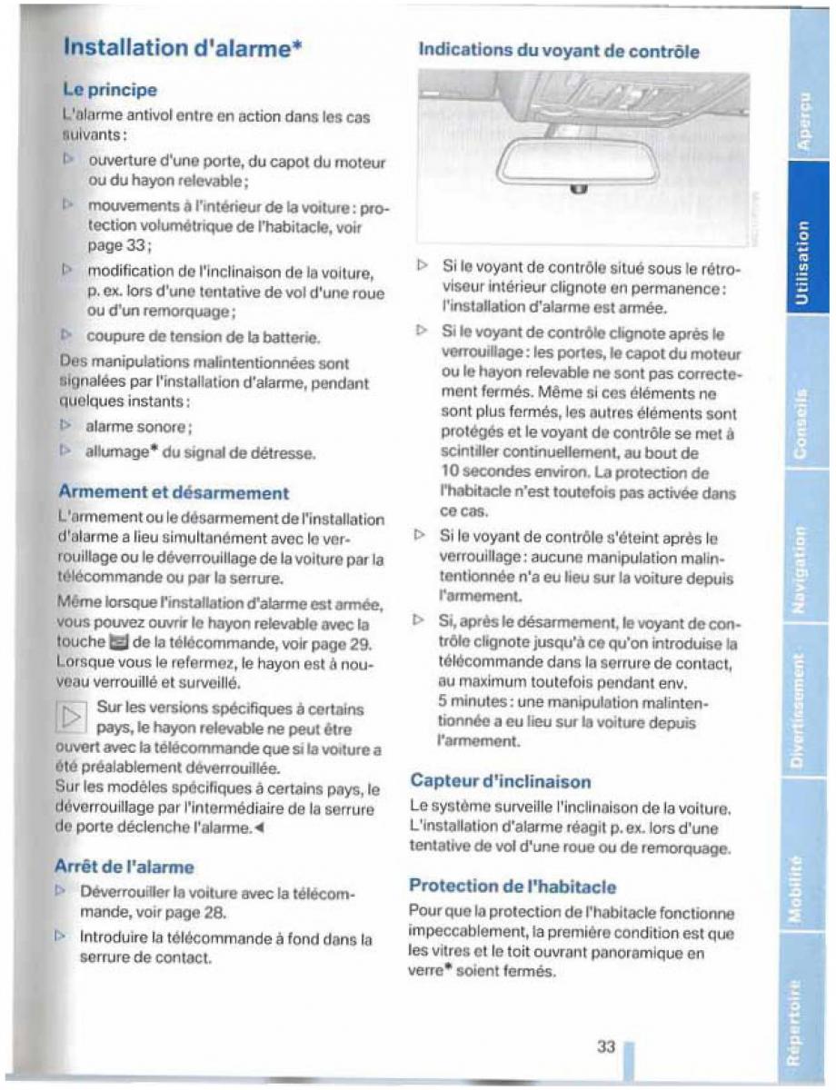 BMW X5 X6 E79 E70 manuel du proprietaire / page 33