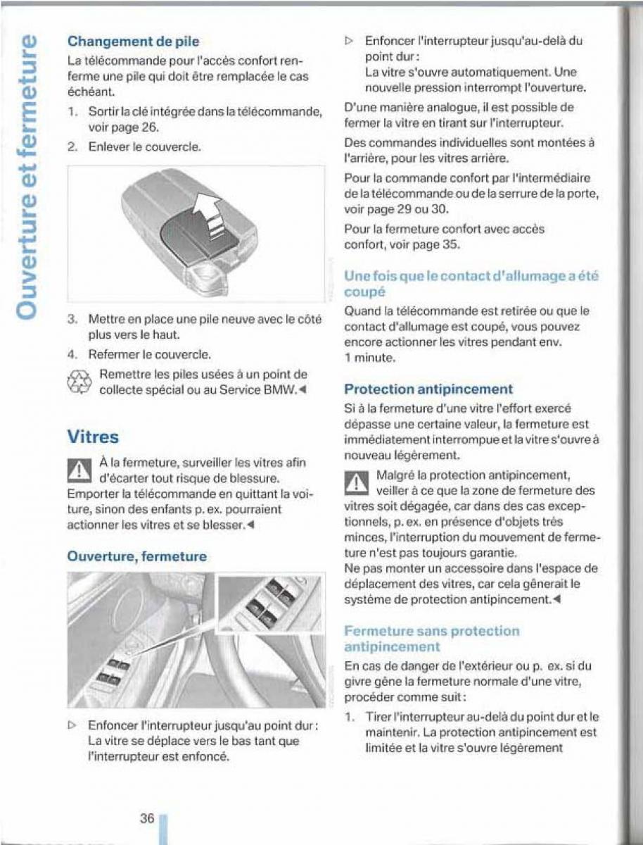 BMW X5 X6 E79 E70 manuel du proprietaire / page 36