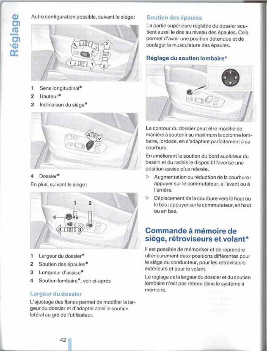 BMW X5 X6 E79 E70 manuel du proprietaire / page 42