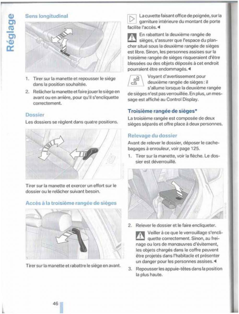 BMW X5 X6 E79 E70 manuel du proprietaire / page 46