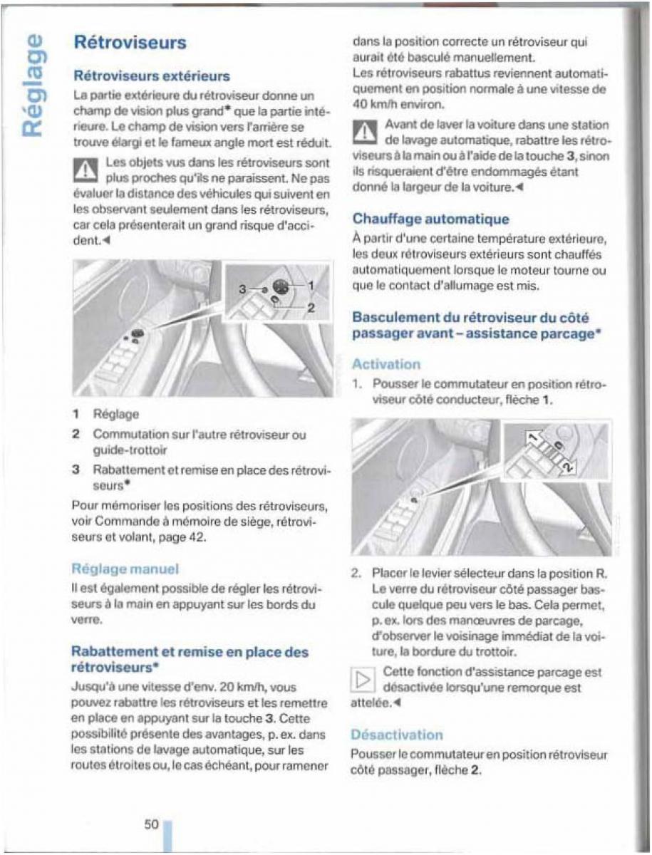 BMW X5 X6 E79 E70 manuel du proprietaire / page 50