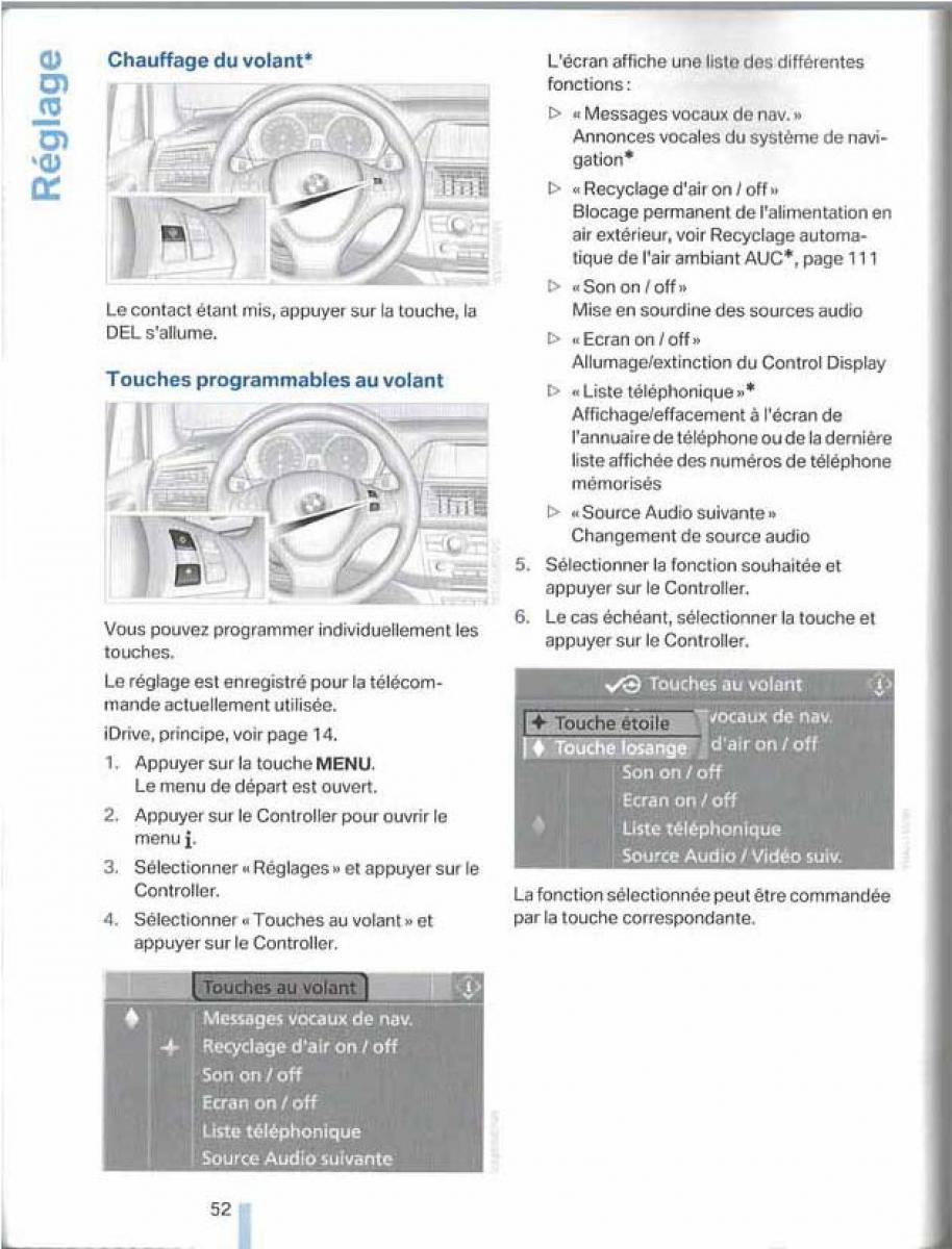 BMW X5 X6 E79 E70 manuel du proprietaire / page 52