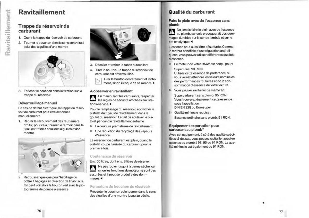 BMW Z4 E85 E86 manuel du proprietaire / page 37