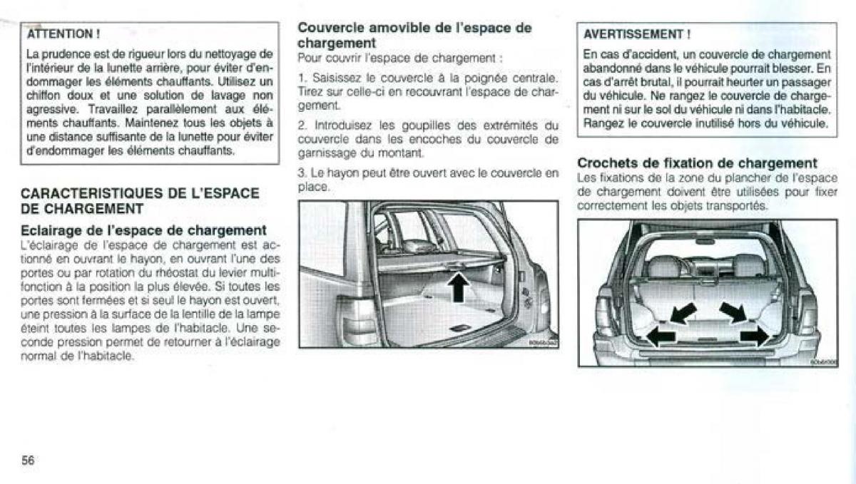 Jeep Grand Cherokee WJ manuel du proprietaire / page 55