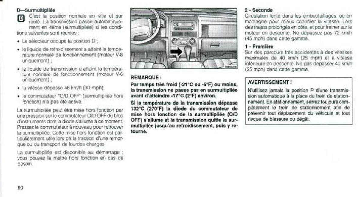 Jeep Grand Cherokee WJ manuel du proprietaire / page 86