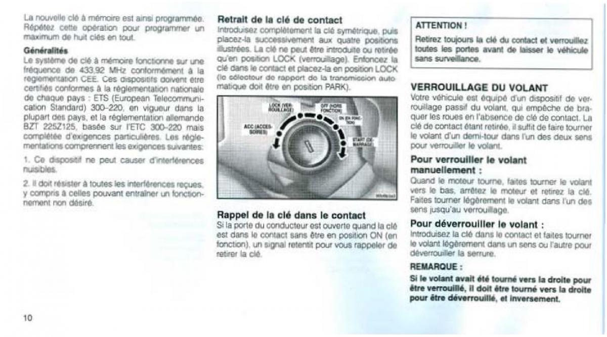 Jeep Grand Cherokee WJ manuel du proprietaire / page 10