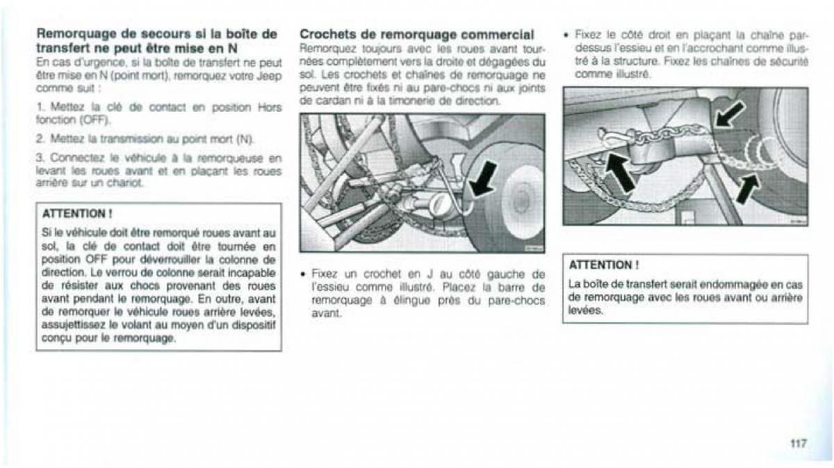 Jeep Grand Cherokee WJ manuel du proprietaire / page 112