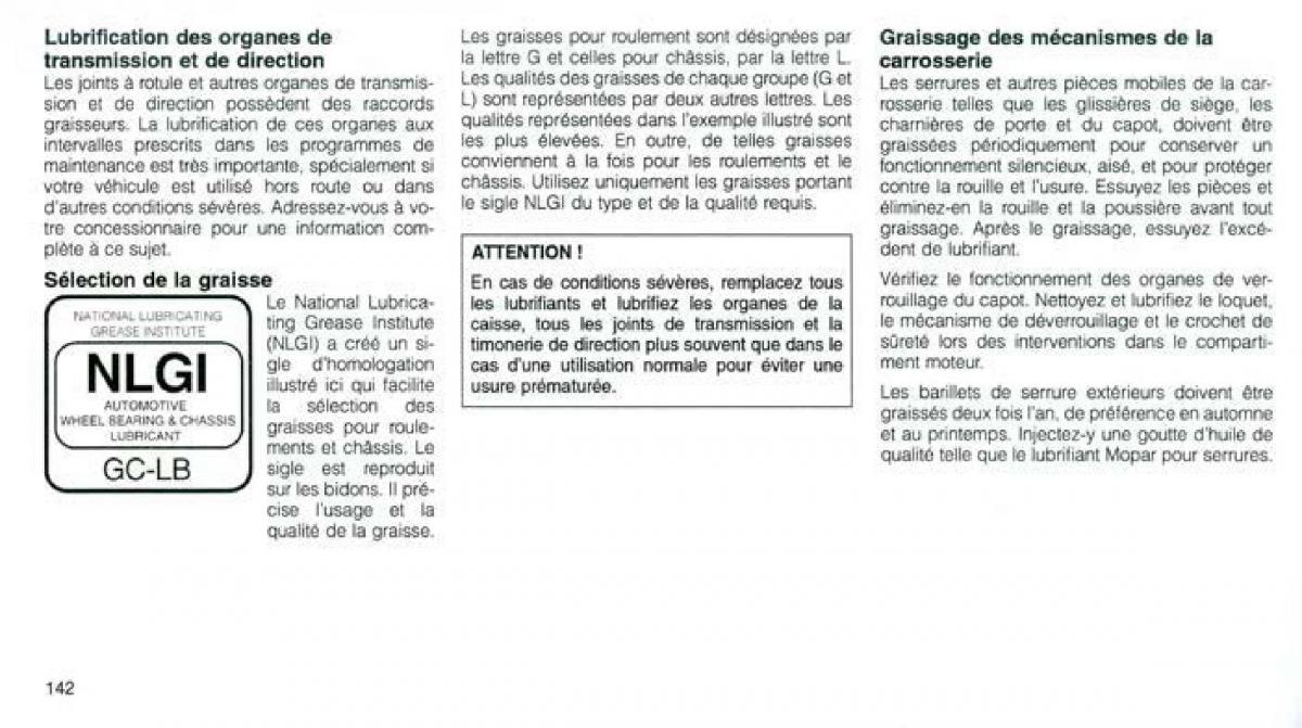 Jeep Grand Cherokee WJ manuel du proprietaire / page 135