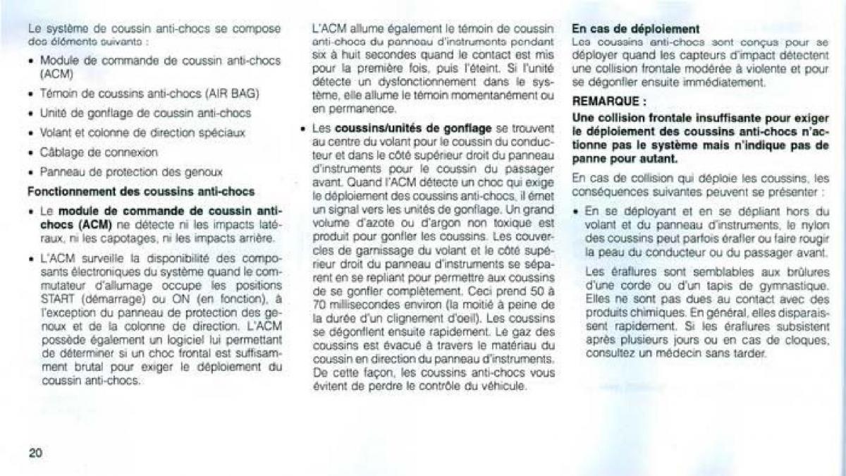 Jeep Grand Cherokee WJ manuel du proprietaire / page 20