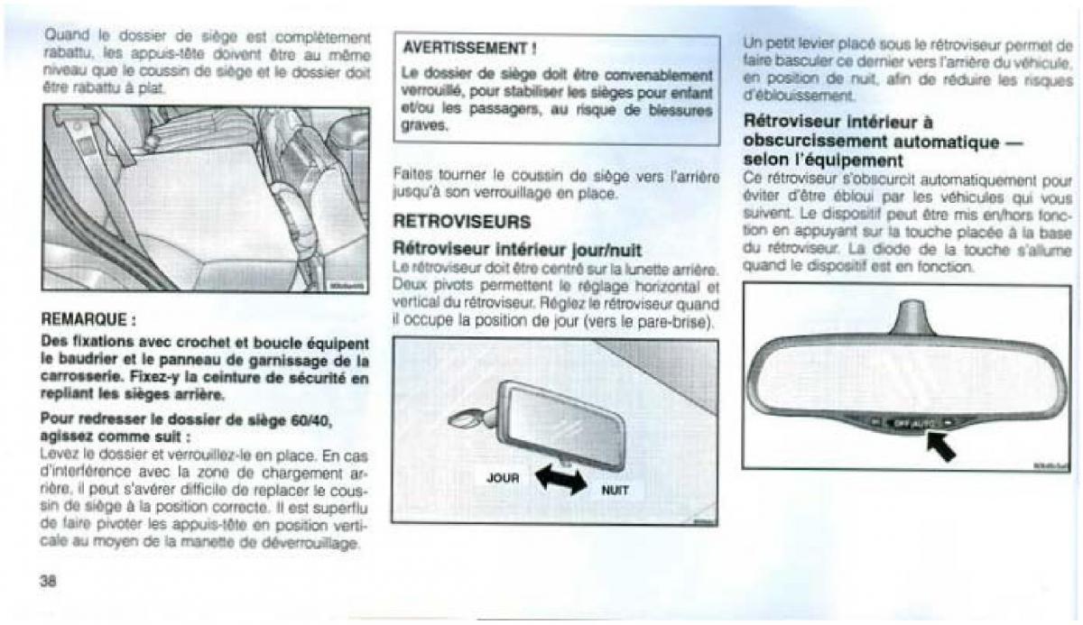 Jeep Grand Cherokee WJ manuel du proprietaire / page 37