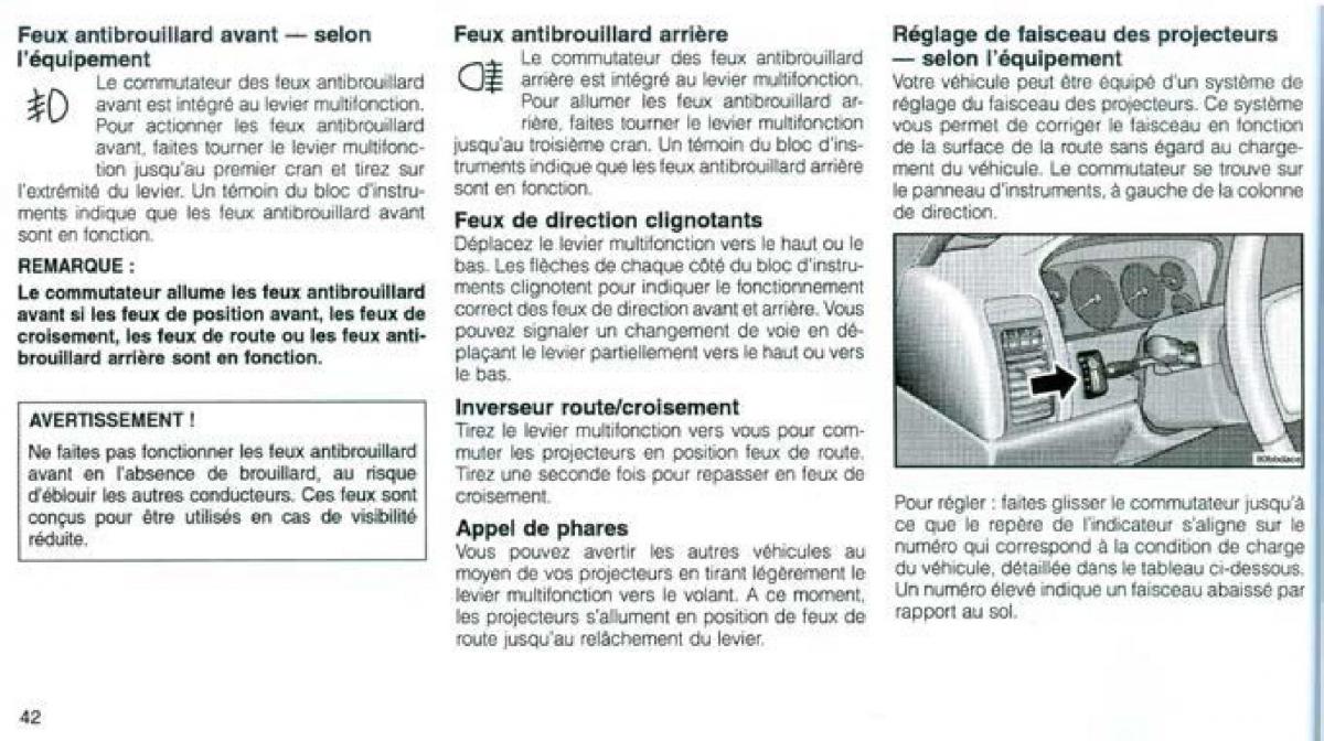 Jeep Grand Cherokee WJ manuel du proprietaire / page 41