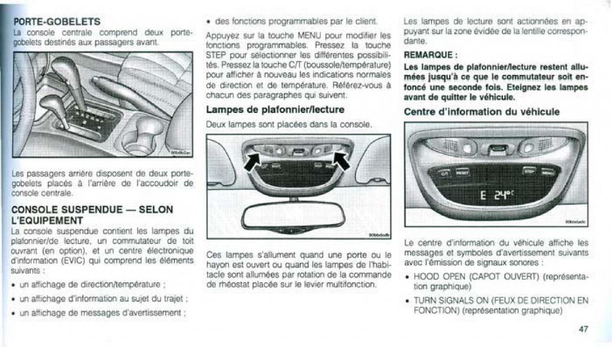 Jeep Grand Cherokee WJ manuel du proprietaire / page 46