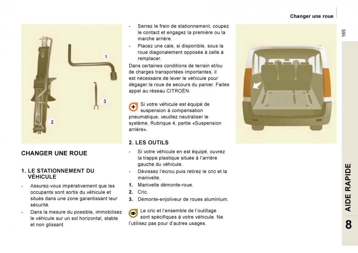 Citroen Jumpy Atlante manuel du proprietaire / page 171