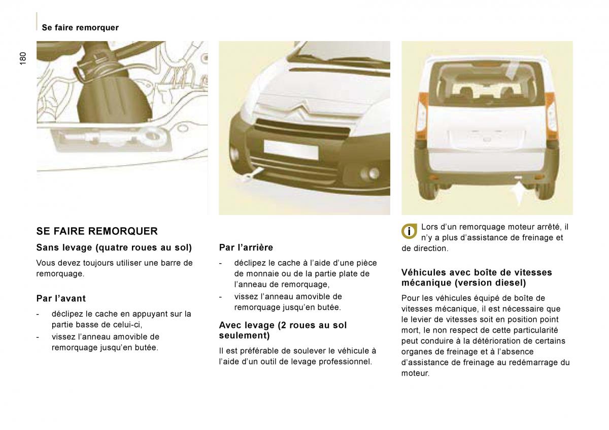 Citroen Jumpy Atlante manuel du proprietaire / page 186