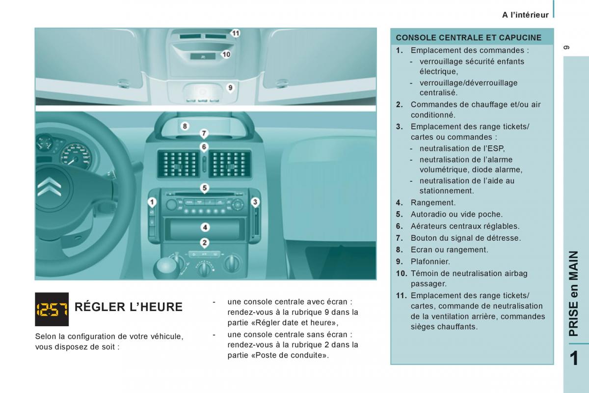 Citroen Jumpy Atlante II 2 manuel du proprietaire / page 11