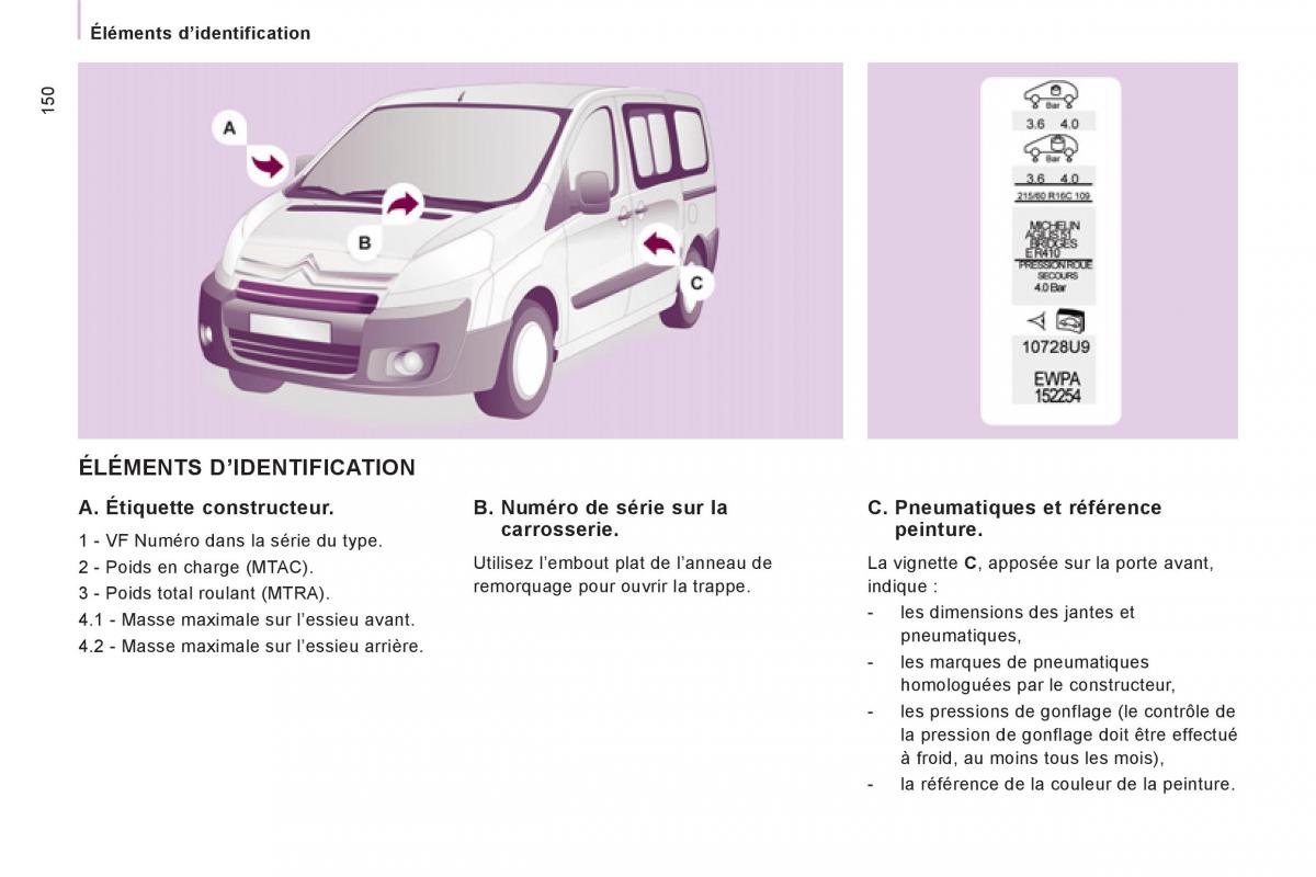 Citroen Jumpy Atlante II 2 manuel du proprietaire / page 152