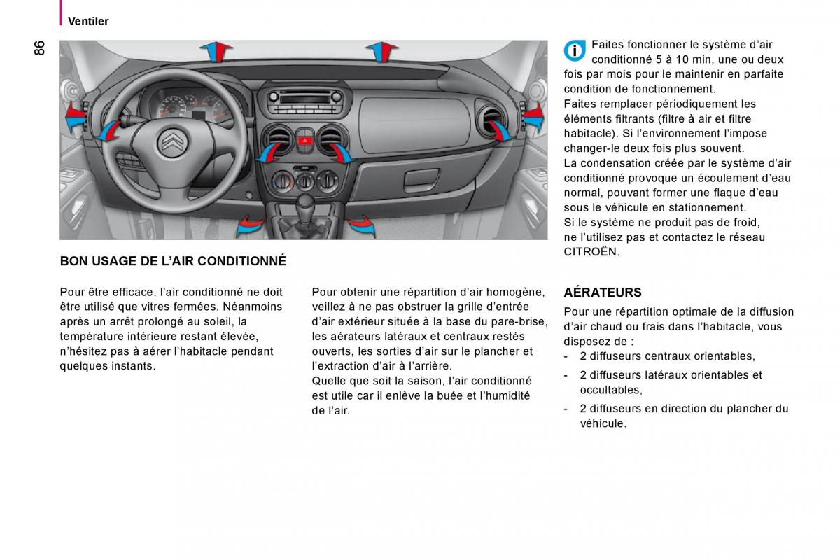 Citroen Nemo manuel du proprietaire / page 90