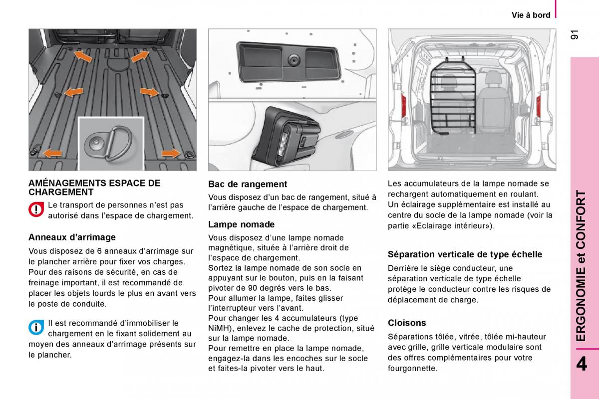 Citroen Nemo manuel du proprietaire / page 95