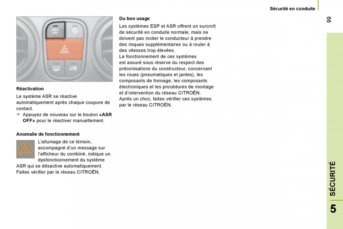 Citroen Nemo manuel du proprietaire / page 103