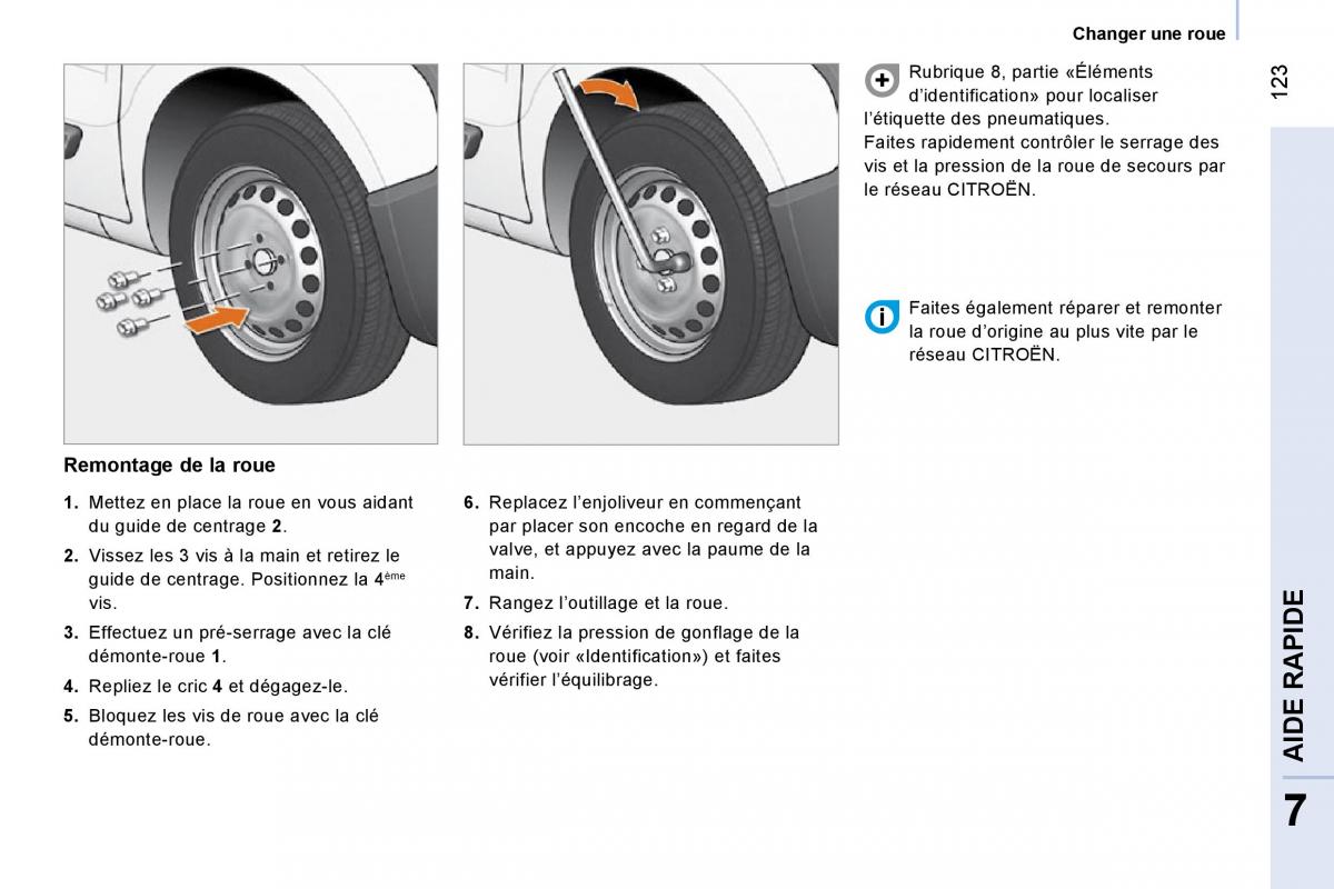 Citroen Nemo manuel du proprietaire / page 128