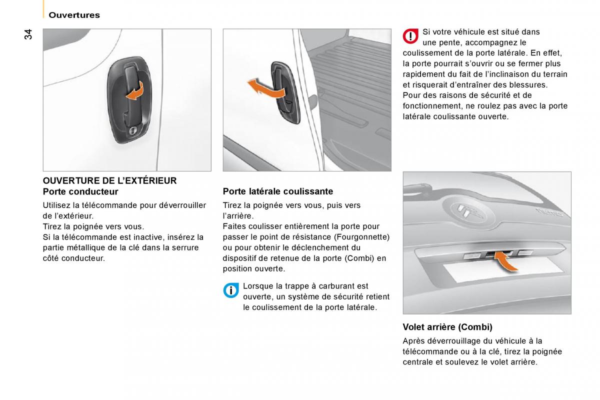 Citroen Nemo manuel du proprietaire / page 38