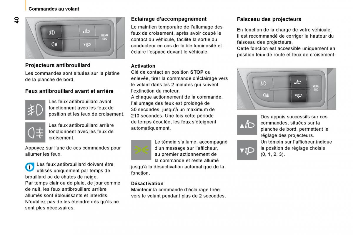 Citroen Nemo manuel du proprietaire / page 44