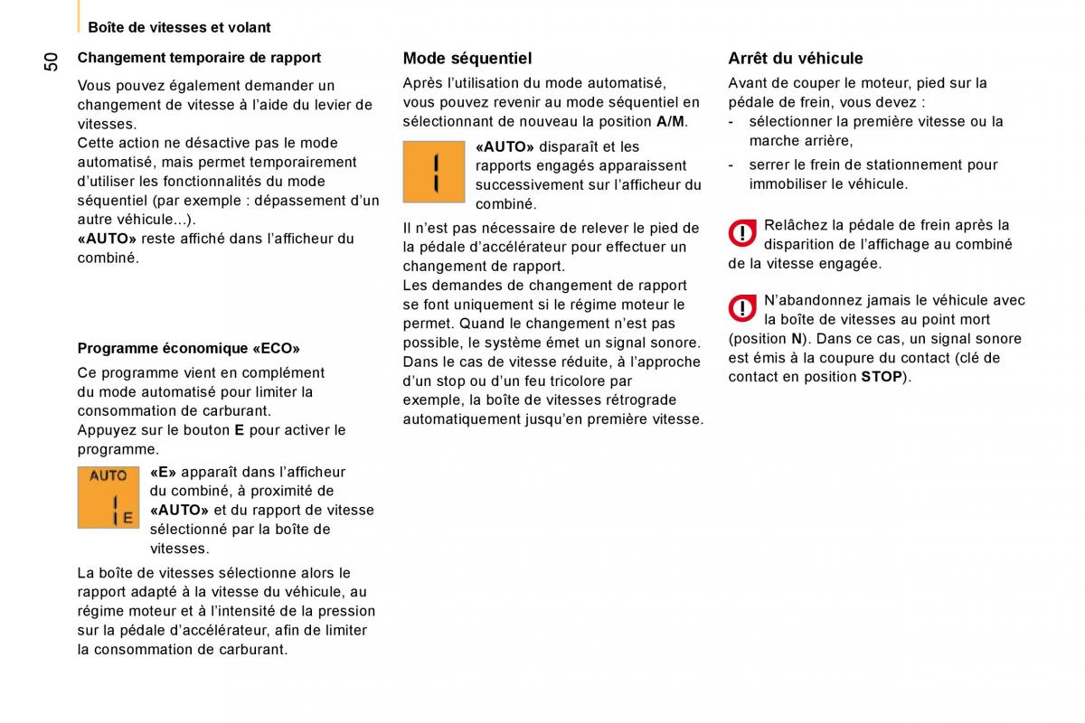 Citroen Nemo manuel du proprietaire / page 54