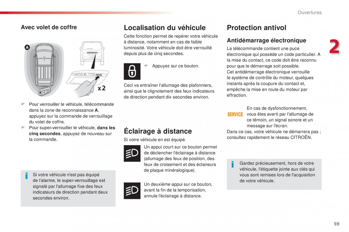 Citroen Space Tourer manuel du proprietaire / page 61