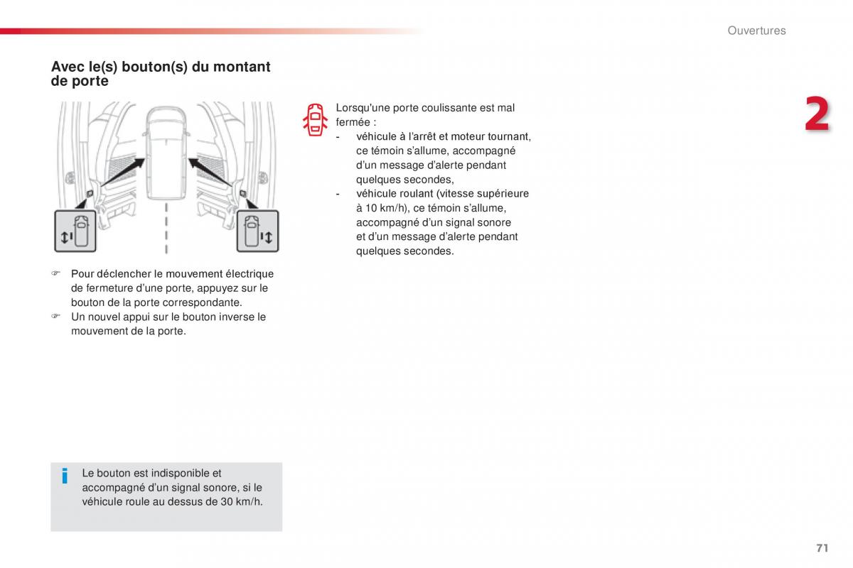 Citroen Space Tourer manuel du proprietaire / page 73