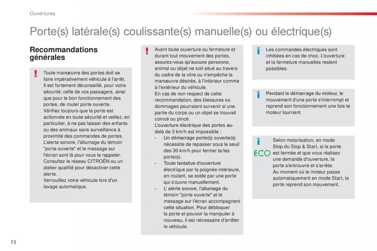 Citroen Space Tourer manuel du proprietaire / page 74