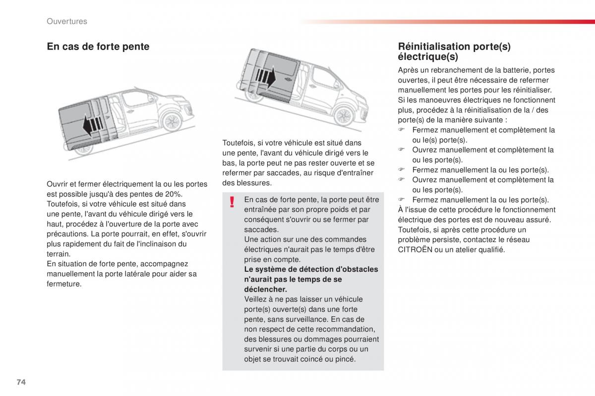 Citroen Space Tourer manuel du proprietaire / page 76