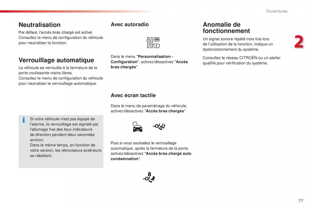 Citroen Space Tourer manuel du proprietaire / page 79