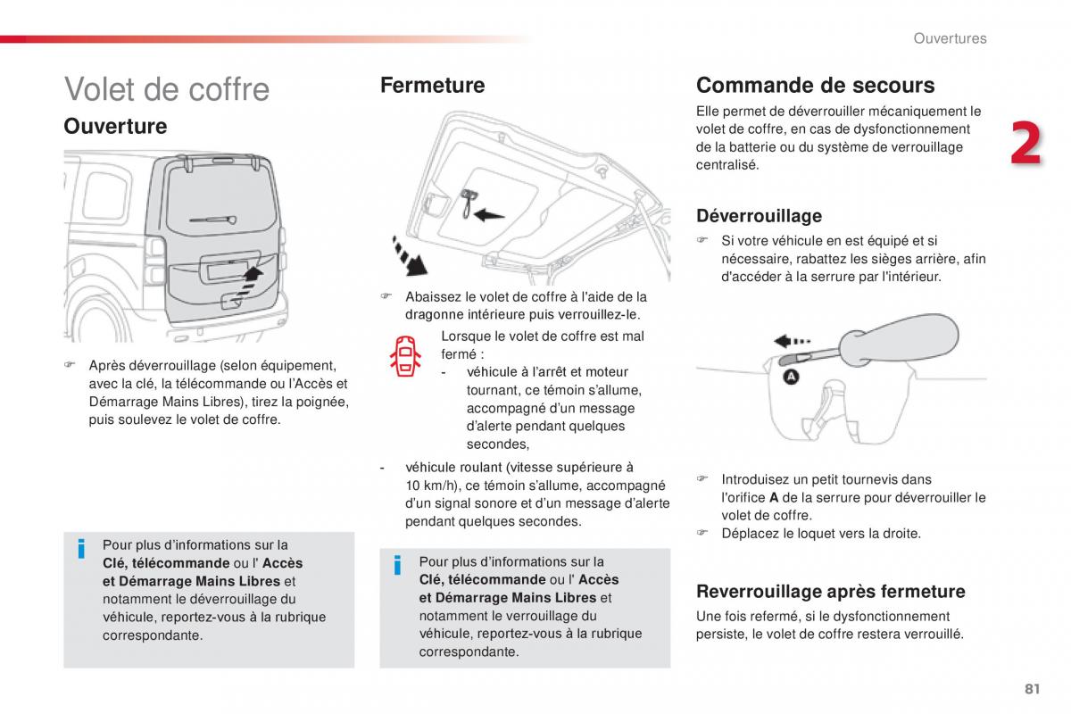 Citroen Space Tourer manuel du proprietaire / page 83