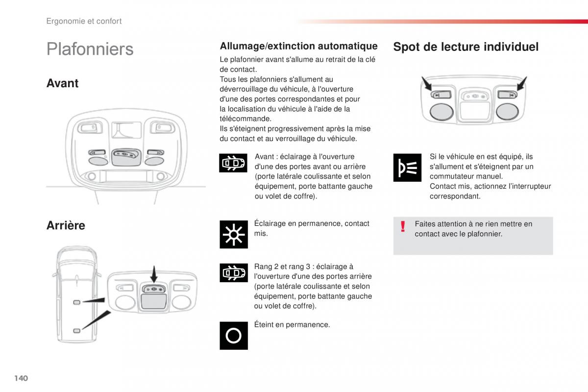 Citroen Space Tourer manuel du proprietaire / page 142