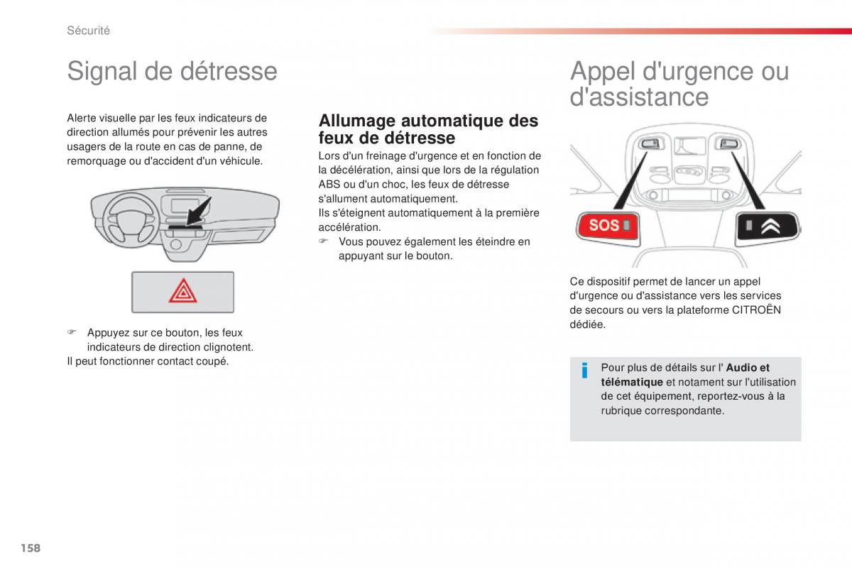 Citroen Space Tourer manuel du proprietaire / page 160