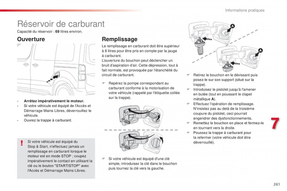 Citroen Space Tourer manuel du proprietaire / page 263