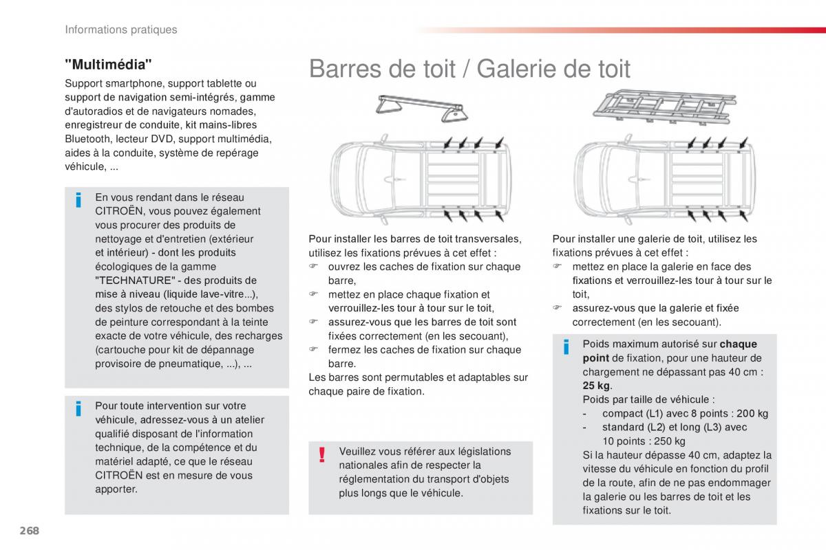 Citroen Space Tourer manuel du proprietaire / page 270