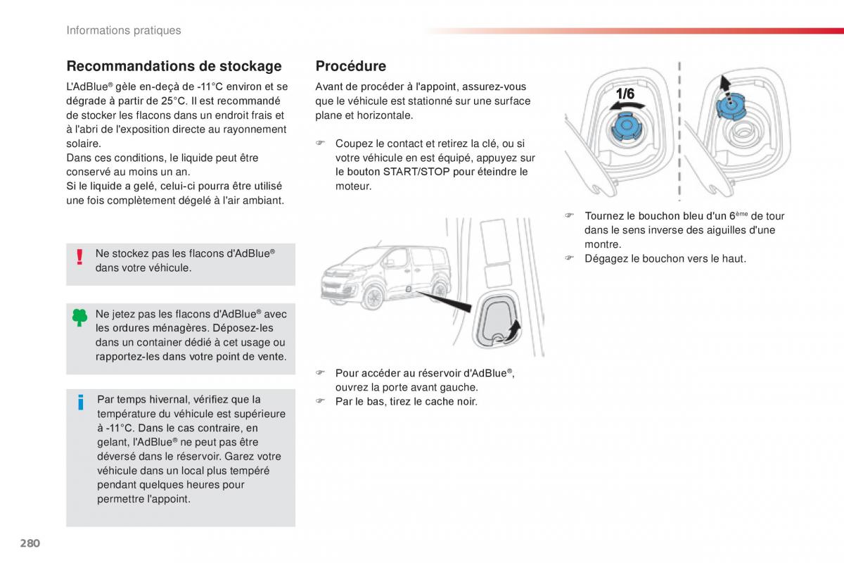 Citroen Space Tourer manuel du proprietaire / page 282