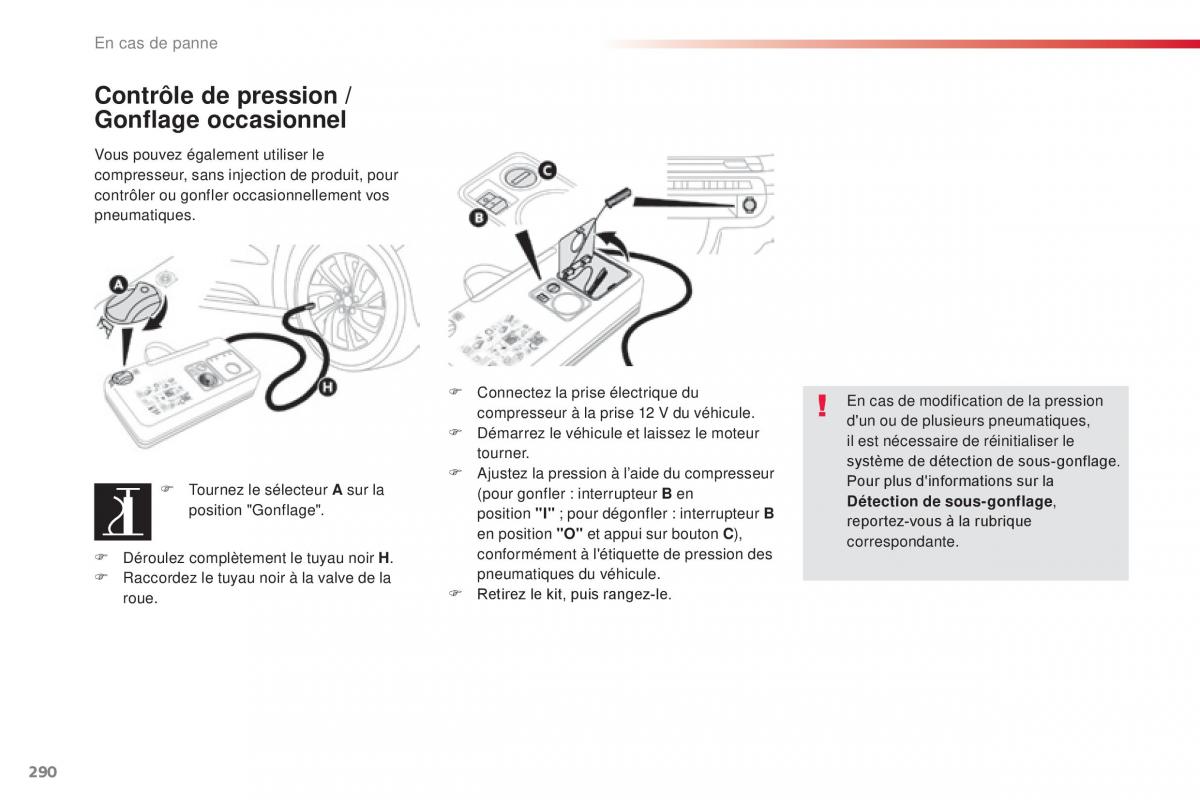 Citroen Space Tourer manuel du proprietaire / page 292