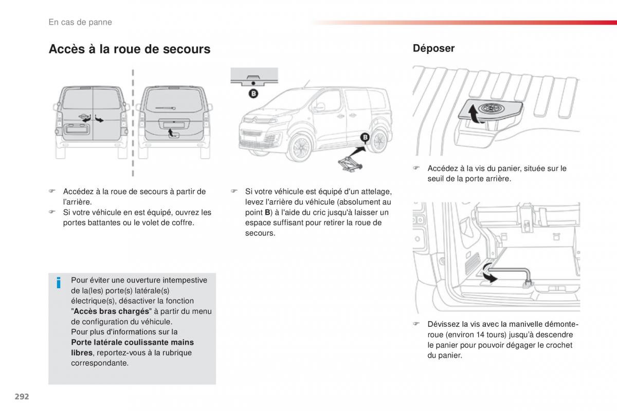 Citroen Space Tourer manuel du proprietaire / page 294