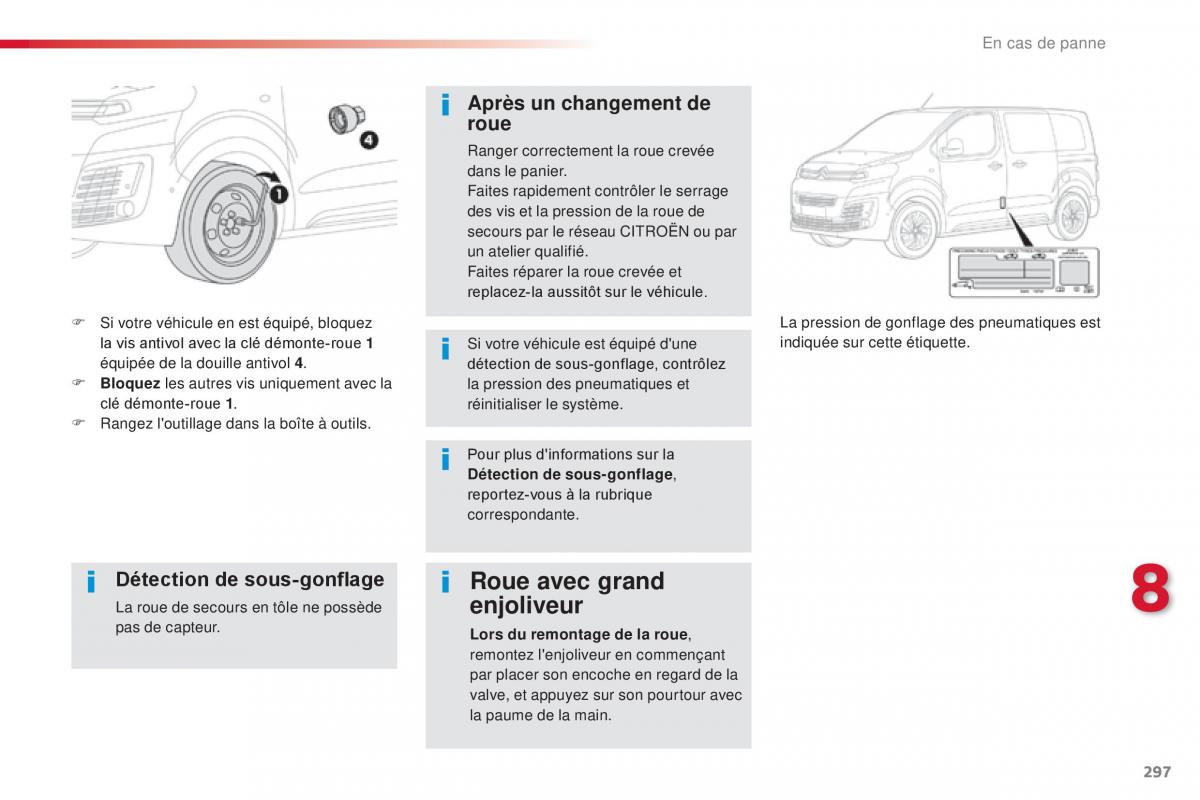 Citroen Space Tourer manuel du proprietaire / page 299