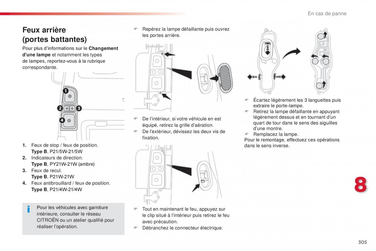 Citroen Space Tourer manuel du proprietaire / page 307