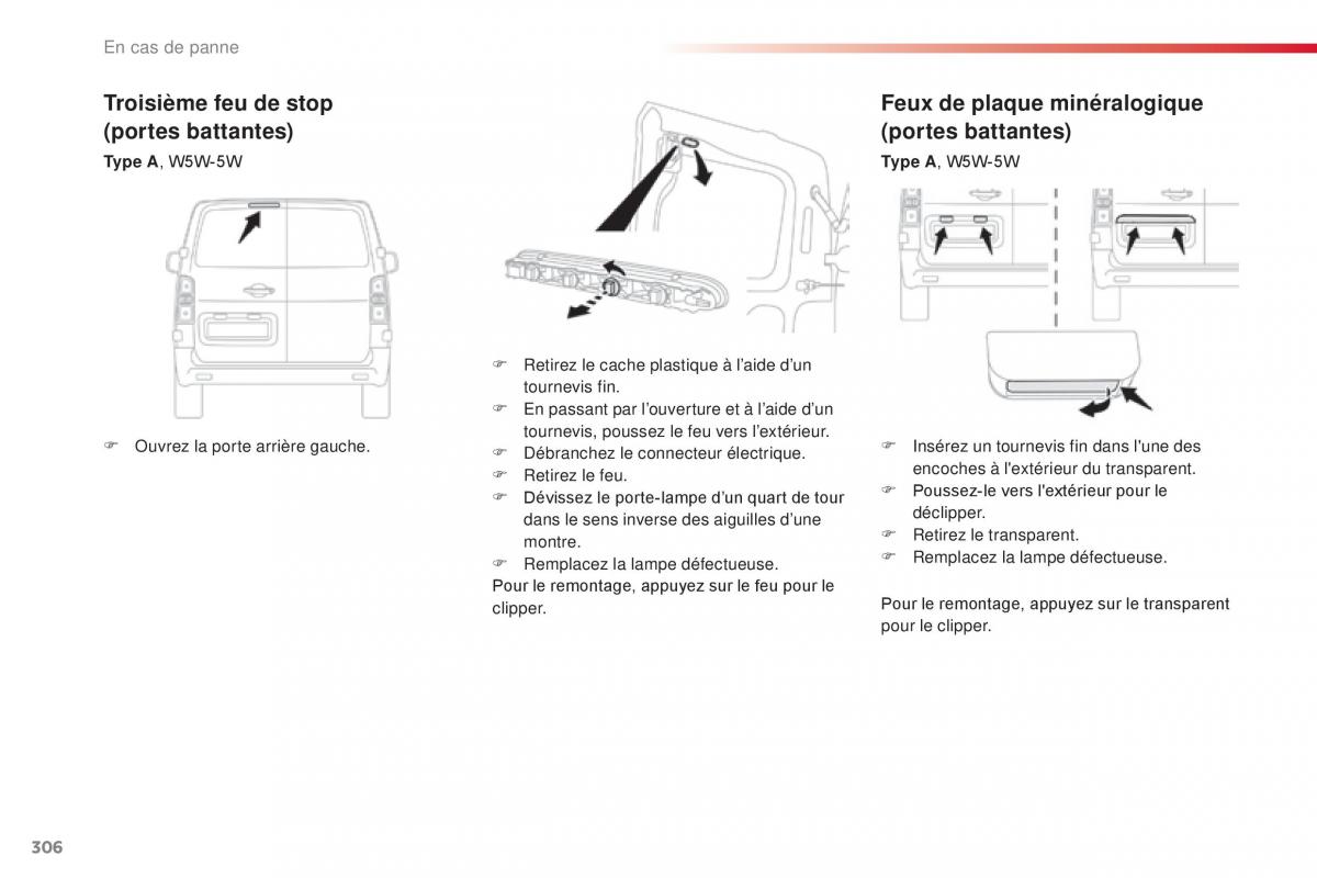 Citroen Space Tourer manuel du proprietaire / page 308