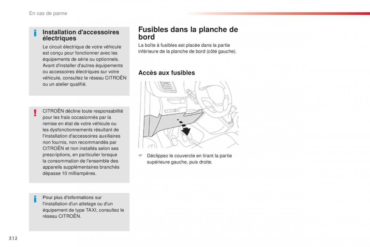 Citroen Space Tourer manuel du proprietaire / page 314