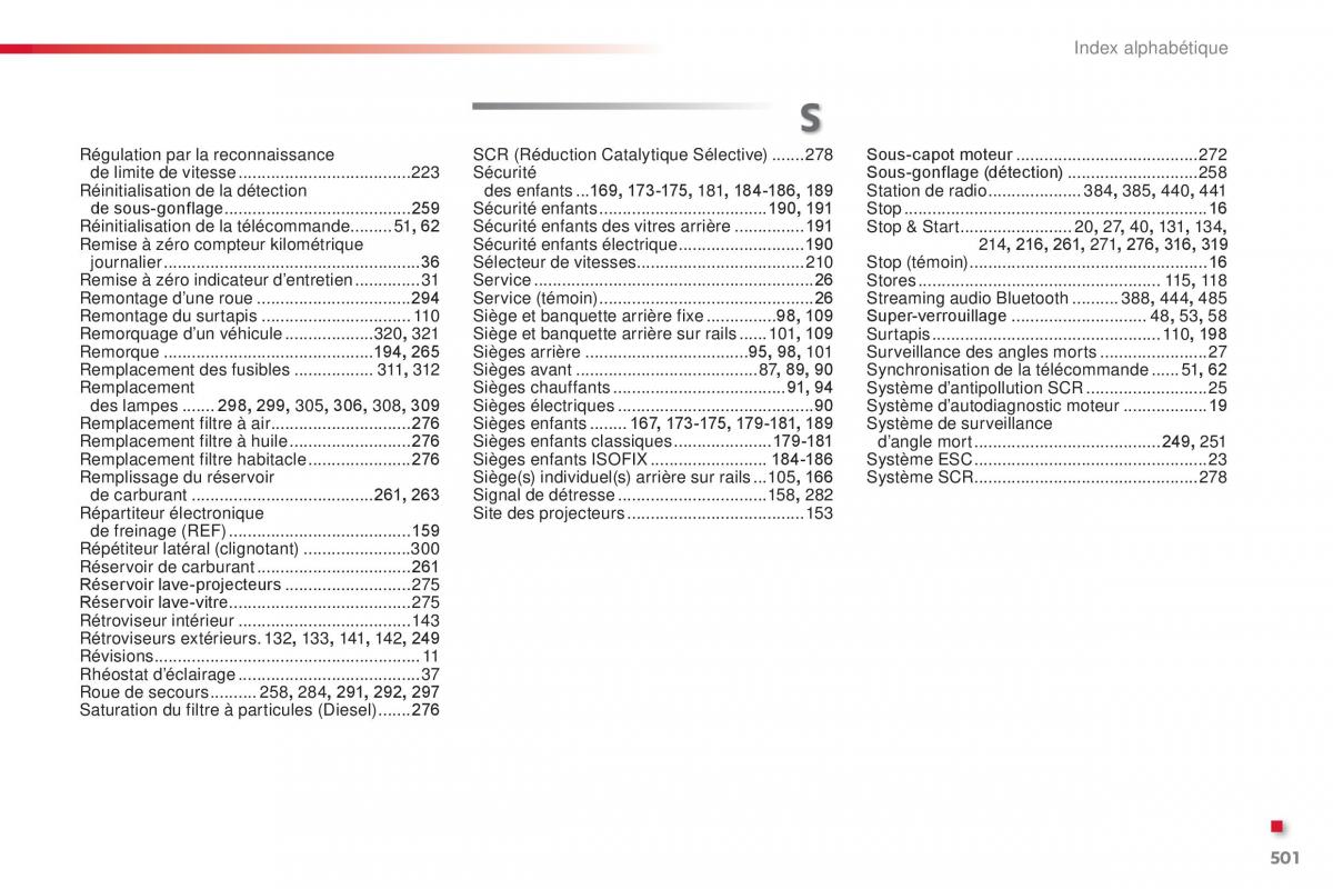 Citroen Space Tourer manuel du proprietaire / page 503