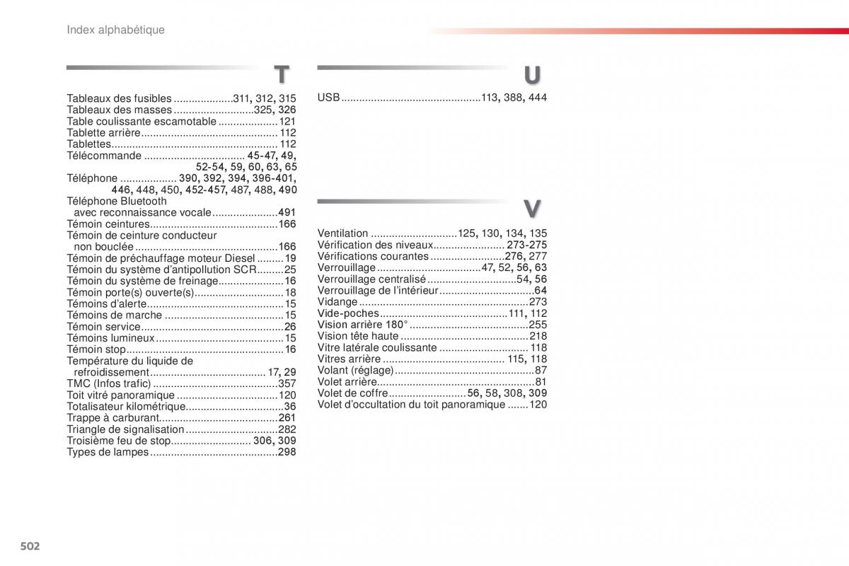 Citroen Space Tourer manuel du proprietaire / page 504